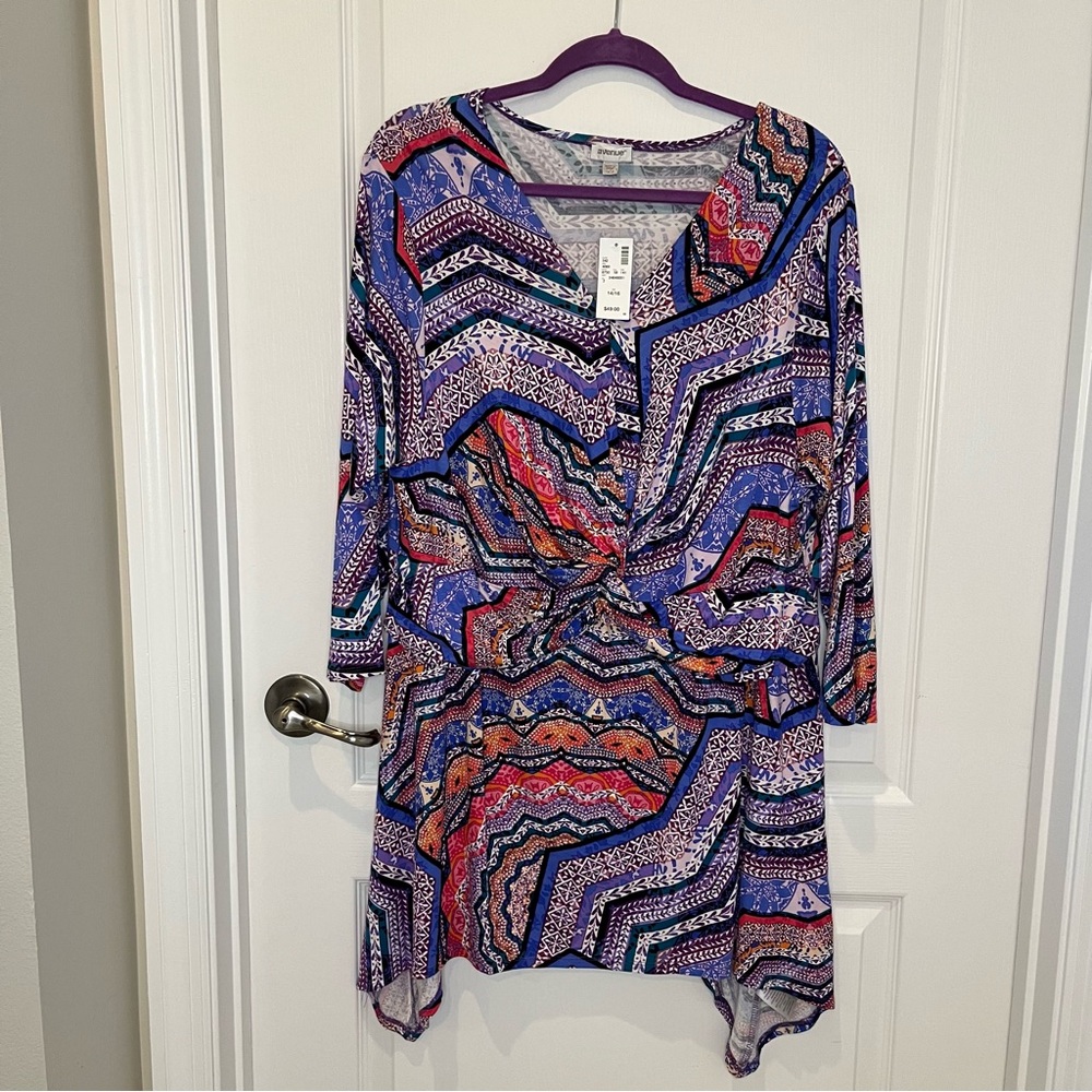 Avenue Multicolor Geometric Dress